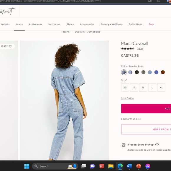 Free People Marci Jean Coverall Jumpsuit - Picture 4 of 4